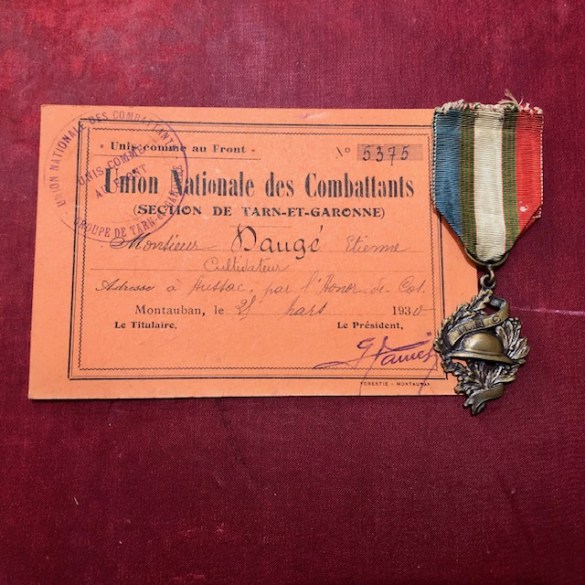 French Union Nationale Des Combattants Medal 2